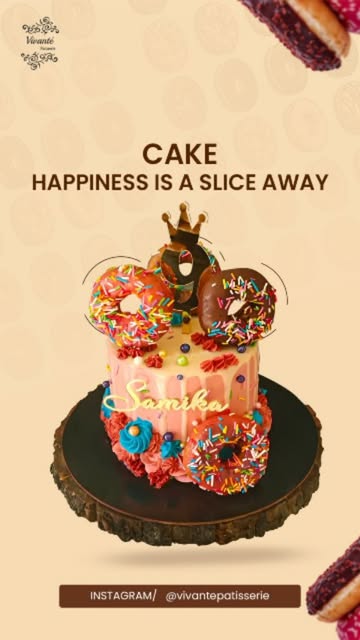 "When donut meets cake, magic happens! 🍩🎂 A donut-themed c