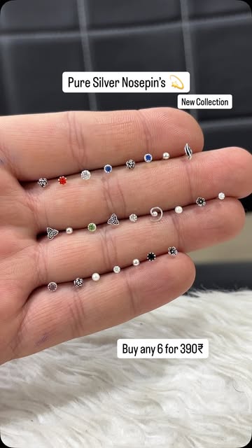 Introducing our pure silver nose pins, a perfect blend of el