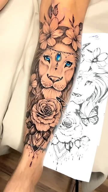 Arte feminina, Leãozada com floral na canela 🔥
Orçamentos