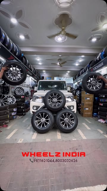 Bolero Loaded With 15โ Rugged Alloy Wheels ๐
215/75R15 Tyre