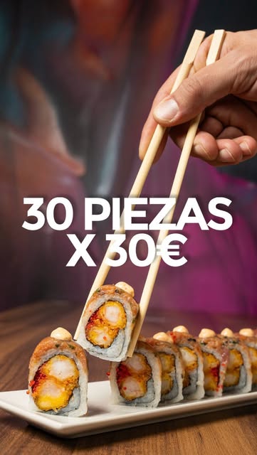 🚨 ¡ATENCIÓN AMANTES DEL SUSHI! 🚨
🔥 30 piezas por SOLO 30