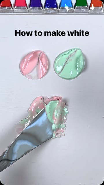 How to make WHITE from colors #colormixing #paintmixing #odd