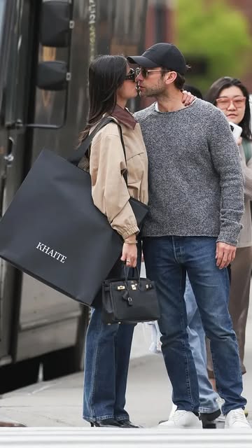 Chase Crawford and @kelseymerritt serve NYC couple style whi