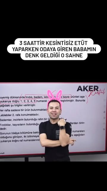 Hocamızın adı Aker Kartal arkadaşlar köşede yazıyor 😅😅
.
.