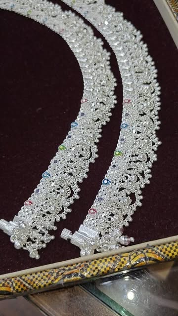 Wedding Silver Payal latest Design
#goldjewellery#earrings