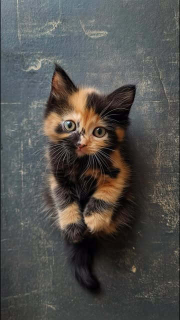 Unreally lovely and cute tiny tortoise orange and black kitt