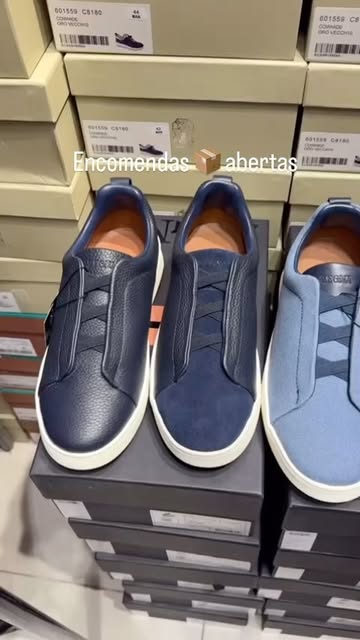 “Tênis Hermenegildo Zegna pronto para entrega imediata em to