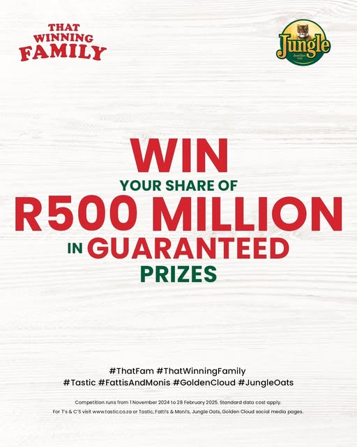 Mzansi, here's your chance to WIN your share of R500 million
