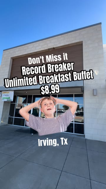 Record Breaker deal Unlimited Breakfast Buffet for $8.99 |Pr