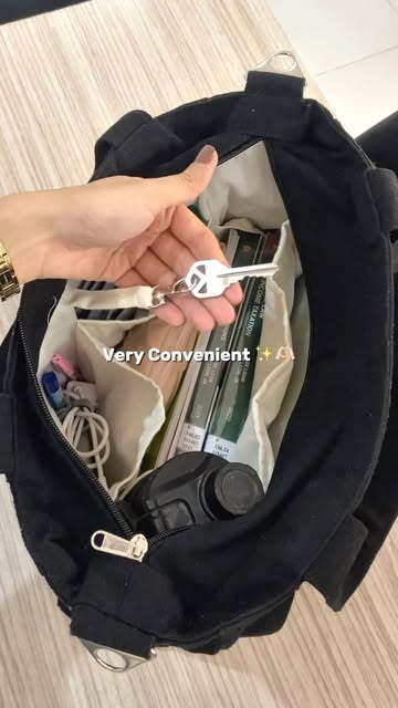 no to messy school bags and yes to a university tote that he