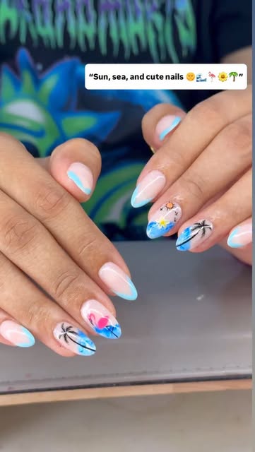 Vacation nails 🌴🌼🦩🌊🌞
#vâctionnails #vactionmode #vacti
