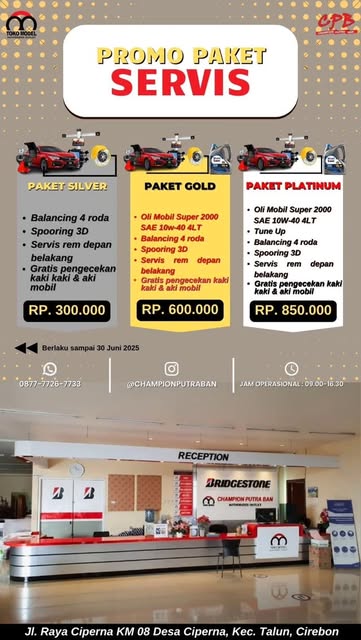 PROMO PAKET SERVIS KINI HADIR KEMBALI🥳
Dapatkan promo pake