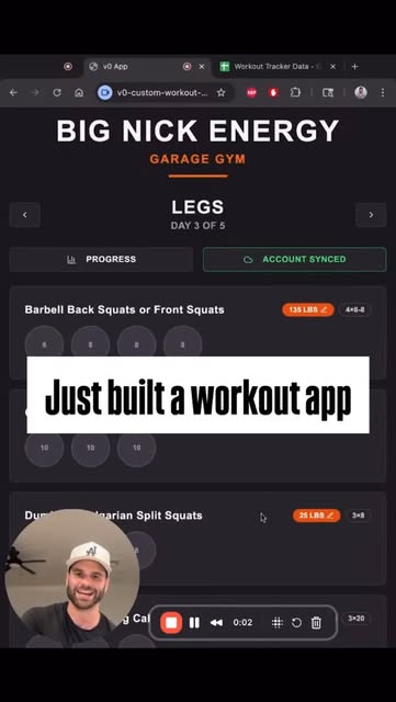 💻💪🧠 Just vibe coded a workout tracker app in a couple hou