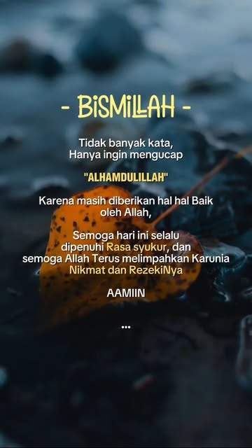 Perbanyak rasa syukur, semoga Allah senantiasa melimpahkan r
