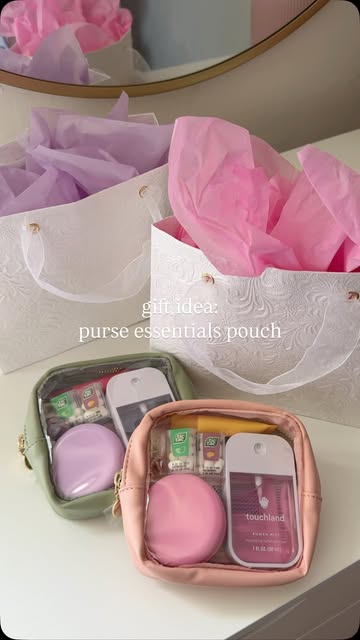 making purse pouches for my friends with all the essentials
