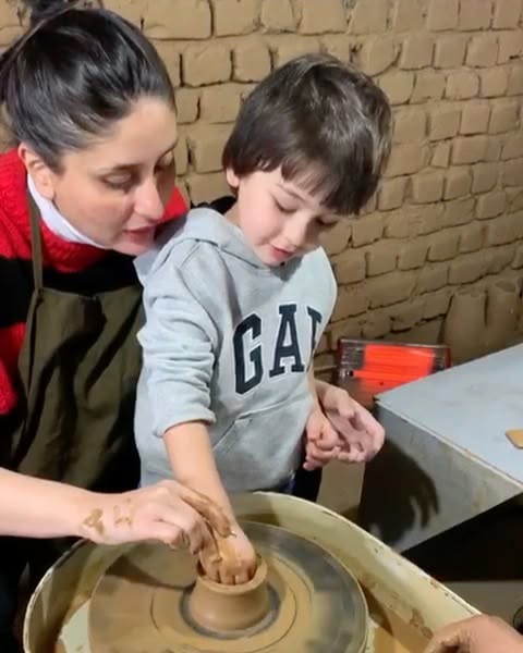 Pot, pot, pottery with the lil man ❤️❤️ Dharamkot studio suc