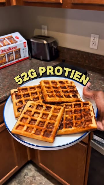 High-protein waffles that are crispy, low cal, and taste ama