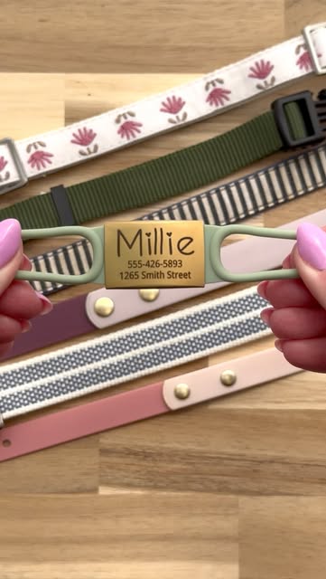Soooooo stretchy! Our Silicone Pet Tags are easy to install,