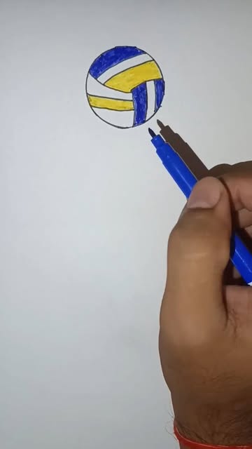 How to draw a Volleyball 🏐 Step by step Drawing for kids
#