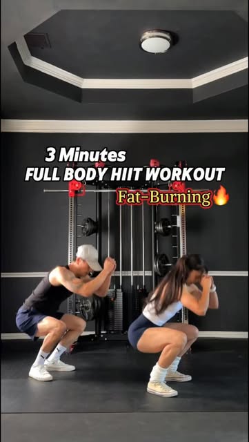 3-minute full body workout. Just press play and move with us