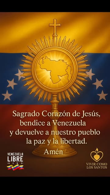 Oración por la libertad de Venezuela 🇻🇪
Señor Jesús,
mira