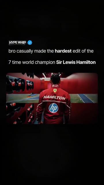 REMEMBER WHO YOU ARE‼️
Lewis Hamilton’s historic crusade fo