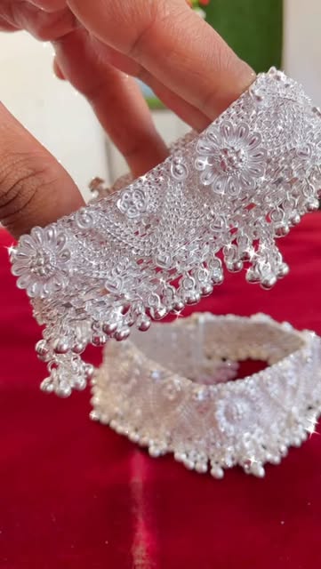 Latest silver heavy dulhan anklets designs 2026 #dulhanpayal
