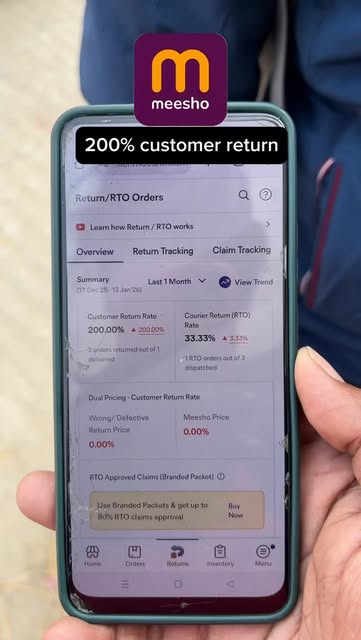 200 % customer return 😭
.
.
.
.
.
.
#Meesho #onlinebusines