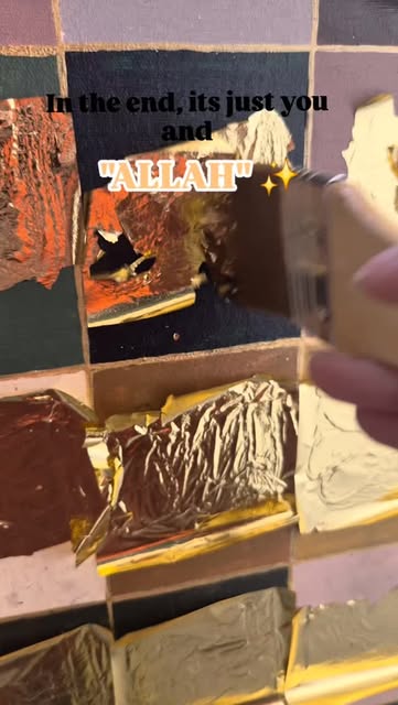 Asmaul_husna ✨️, process of removing gold leaf🌟
Acrylic an