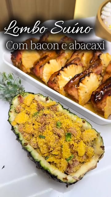 🍍✨ Lombo suíno com abacaxi: agridoce na medida certa!
Quem