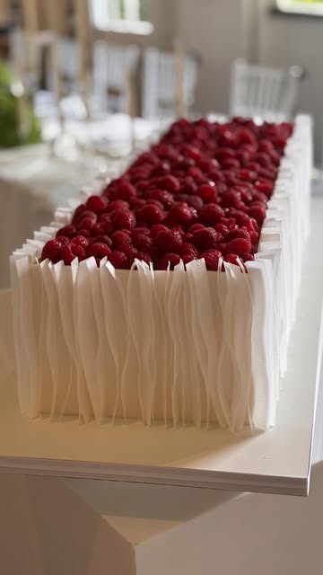 25 inches long / white choc raspberry / red velvet / vegan /
