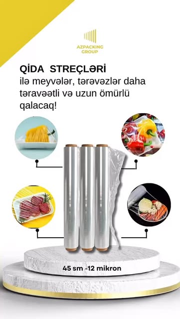 ✅QİDA STREÇləri ilə meyvələr, tərəvəzlər və yeməklər daha tə