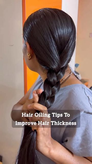 Hair Oiling tips to improve hair thickness 💆🏻♀️ #natural