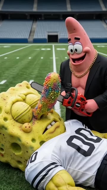 SpongeBob gets super nose#spongebob #patrick #squidward #cat