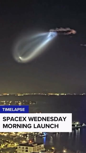 Awesome noctilucent cloud from this morning's SpaceX launch.