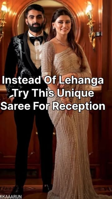 Try this unique outfit for your reception to look unique...�