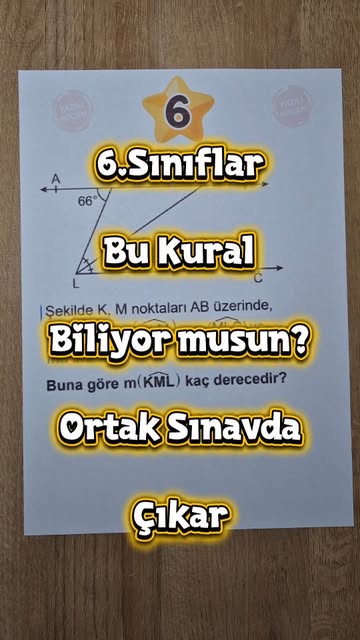 6.sınıflar bu kuralı bilmeden sınava girmeyin ☺️