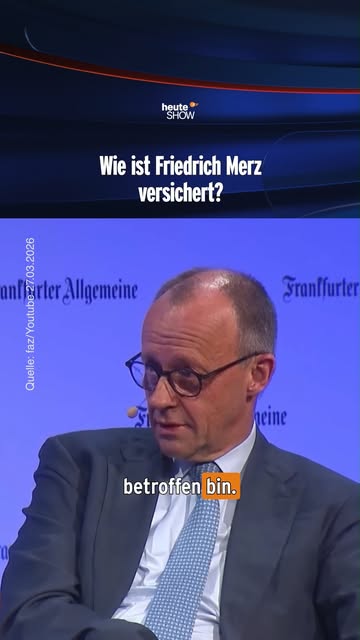 War irgendwie klar.
#heuteshow #privatversichert #merz