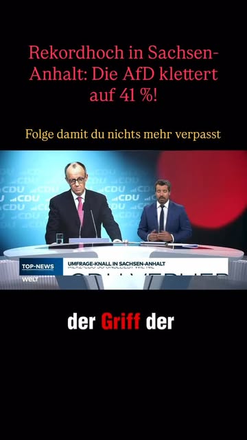 41 Prozent Sachsen-Anhalt schreibt Geschichte!
Während die