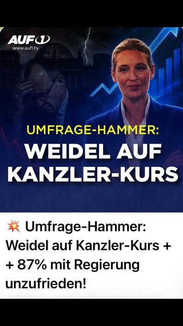 💥 Umfrage-Hammer: Weidel auf Kanzler-Kurs ++ 87% mit Regier